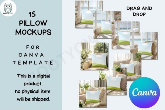 15 Pillow Mockups: Instant Style for Your Canva Projects