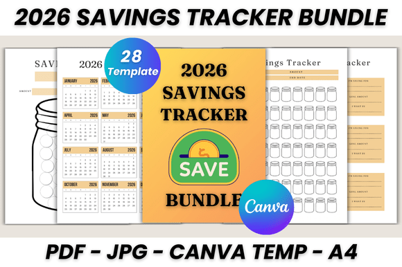 2026 Savings Tracker Bundle Canva: Your Financial Roadmap