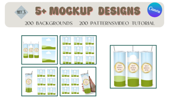 5 Tumblers Canva Mockup: A Game-Changer for Drinkware Design