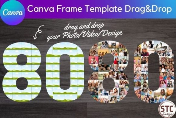 80 Eighty Number Collage Canva Frame: A Designer's Review