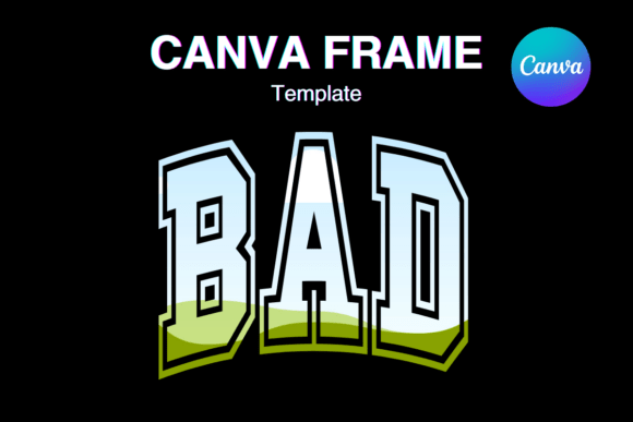 BAD Canva Frame Straight Varsity Sport: A Dynamic Design Asset