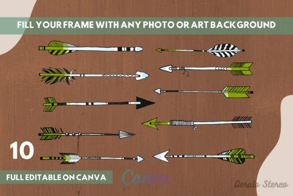 Boho Arrow Canva Frame Collection: Instant Design Magic
