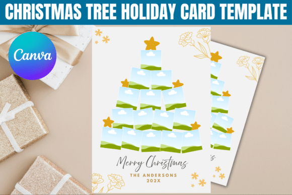Craft Your Perfect Holiday Message: Christmas Tree Photo Card Template