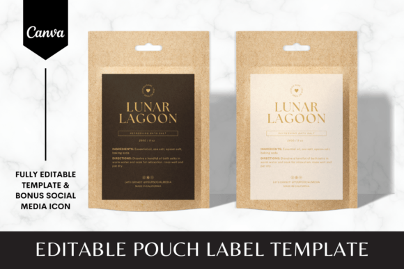 Editable Pouch Label Canva Template 2: Simplify Your Packaging