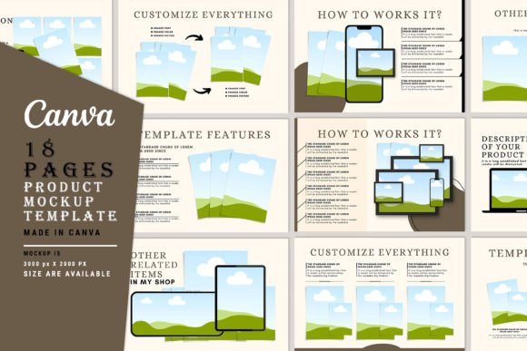 Elevate Your Digital Shop with a Canva Mockup Template