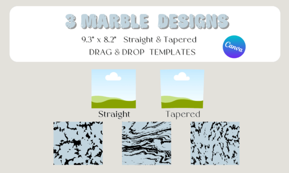 Elevate Your Product Photos with 3 Marble Tumbler Canva Mockups