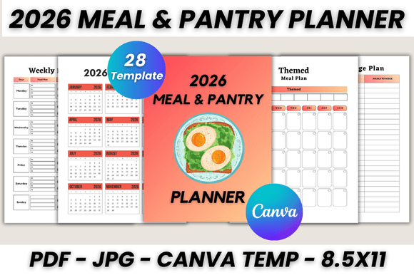 Master Meal Prep with the 2026 Meal & Pantry Planner Canva
