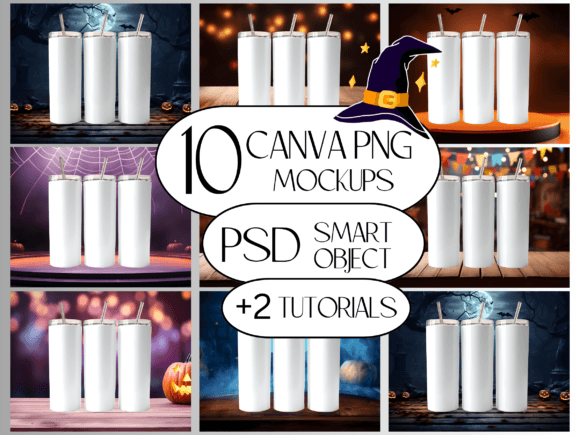 Professional 20oz Skinny Tumbler Mockup: Canva & PSD Files