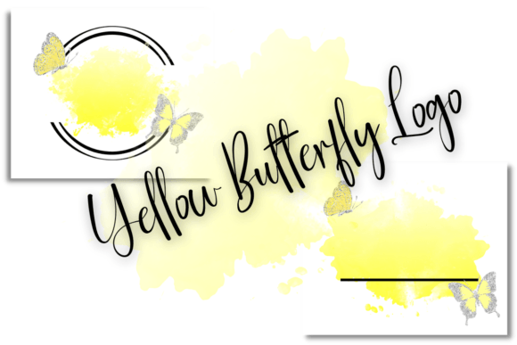 Yellow Butterfly Logo Canva Template for Your Brand